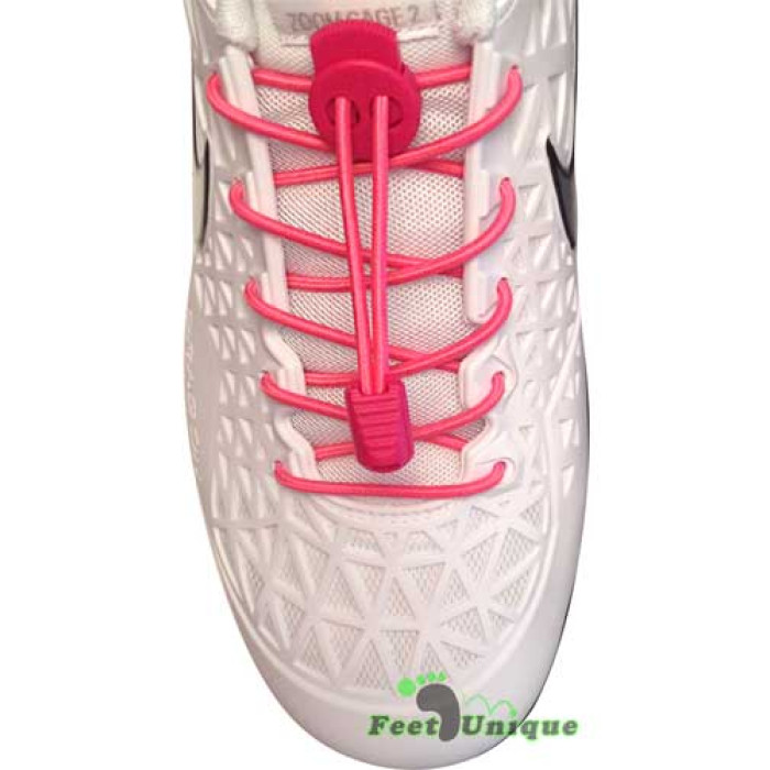 Lacets élastiques rose fushia avec lock