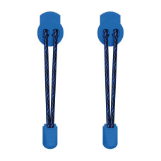 Lacets élastiques noirs et bleus avec lock