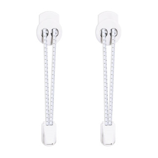 Lacets élastiques fluorescents blancs avec lock