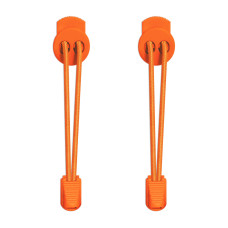 Lacets élastiques orange fluo  avec lock