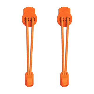 Lacets élastiques orange fluo  avec lock