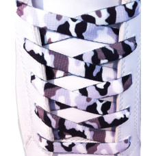 Lacets plats gris militaire