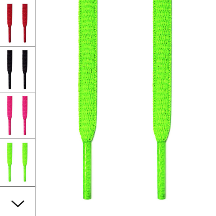 Lacets ovales vert fluo