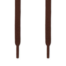 Lacets plats élastiques marron foncé (sans noeud)