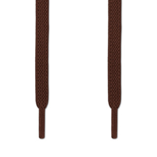 Lacets plats élastiques marron foncé (sans noeud)