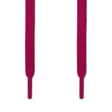 Lacets plats élastiques rose fluo (sans noeud)
