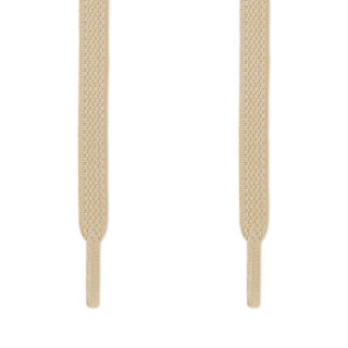 Lacets plats élastiques marron clair (sans noeud)