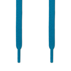 Lacets plats élastiques bleu turquoise (sans noeud)