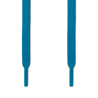 Lacets plats élastiques bleu turquoise (sans noeud)