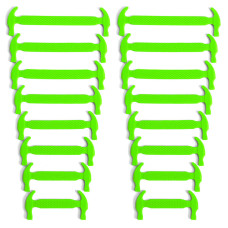 Lacets élastiques en silicone vert fluo