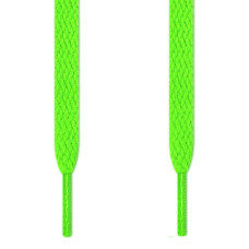 Lacets plats vert fluo