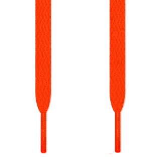Lacets plats orange fluo