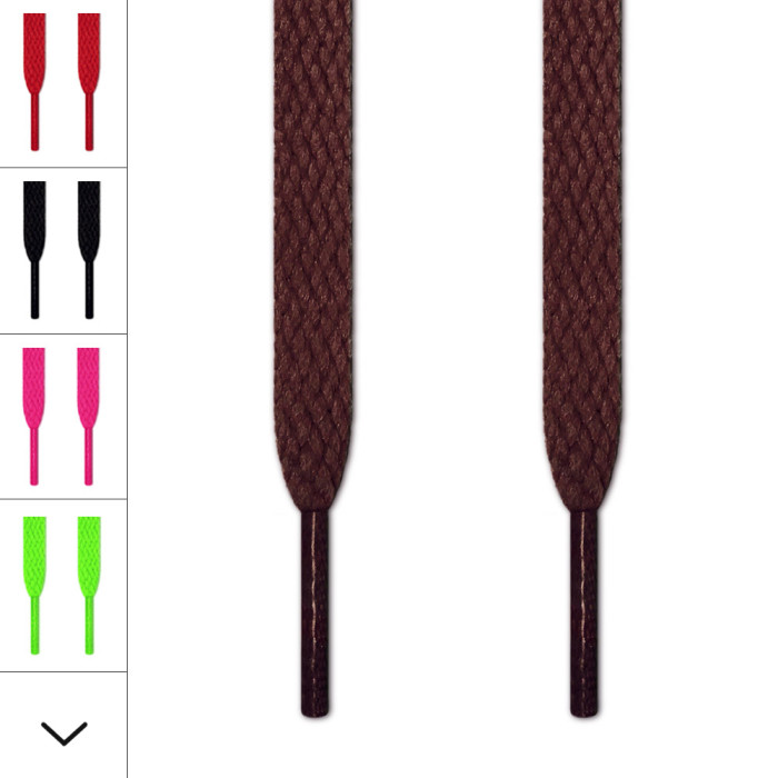 Lacets plats marron foncé