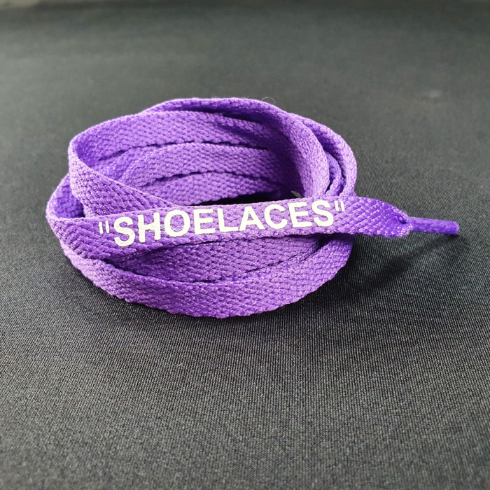 Lacets off-white violets