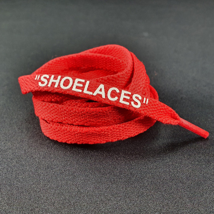 Lacets off-white rouges
